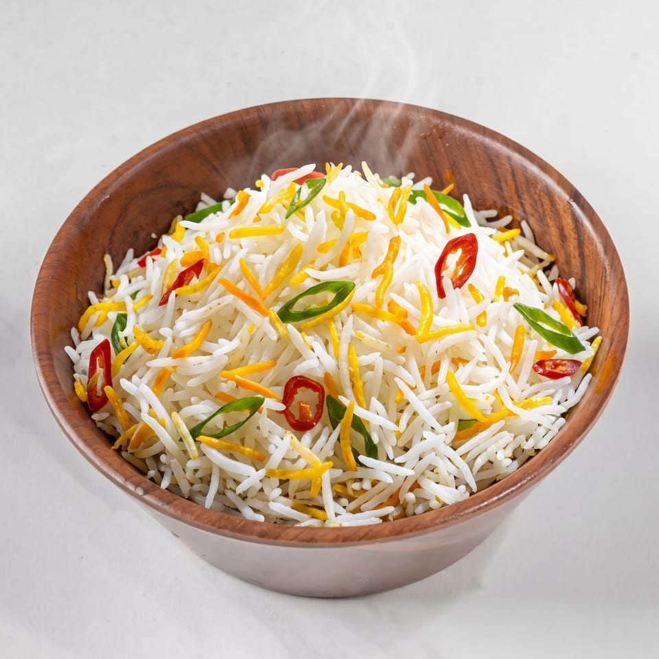 Steamed basmati rice