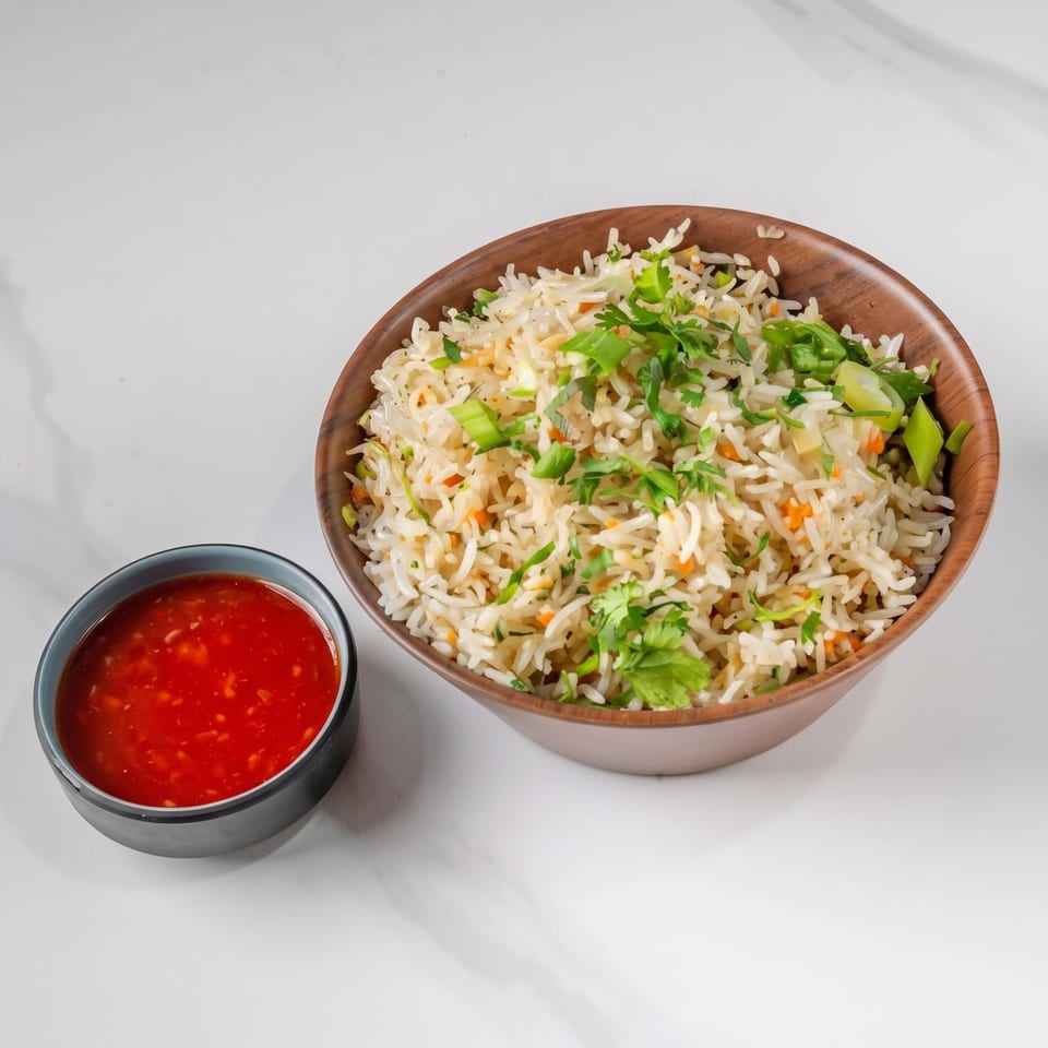 Fried rice with sweet chilli sauce