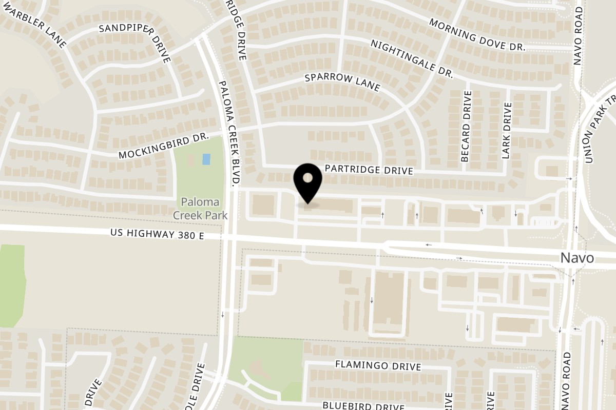 Map showing the location of The Monks Aubrey | Best Indian Fusion Restaurant in Aubrey TX on 26735 US-380 #130 in Aubrey